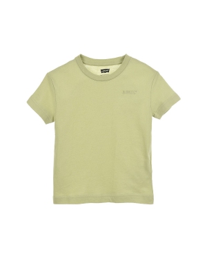 Levi's t-shirt bawełniany dziecięcy kolor zielony gładki