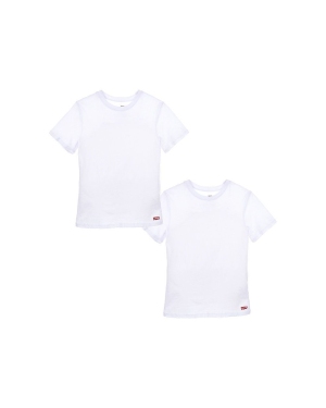 Levi's t-shirt dziecięcy (2-pack) kolor biały gładki