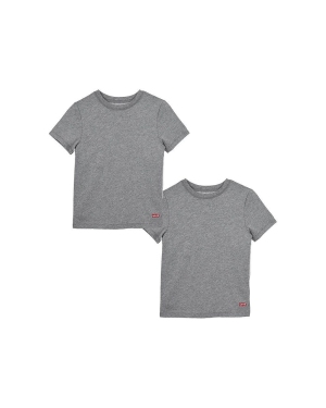 Levi's t-shirt dziecięcy (2-pack) kolor szary gładki