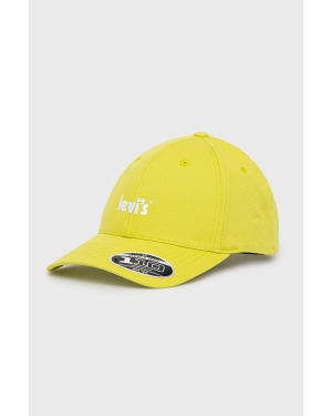 Levi's czapka kolor zielony z aplikacją