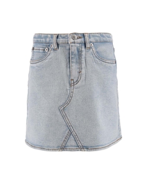 Levi's spódnica jeansowa dziecięca kolor niebieski mini prosta