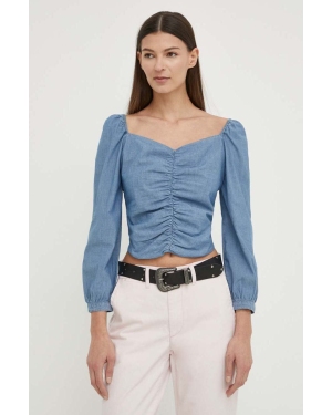 Levi's bluzka jeansowa damska kolor niebieski gładka