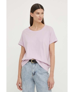 Marc O'Polo t-shirt bawełniany damski kolor fioletowy