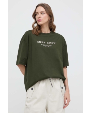Miss Sixty t-shirt bawełniany kolor zielony