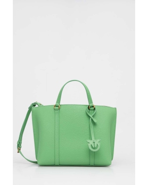Pinko torebka skórzana kolor zielony