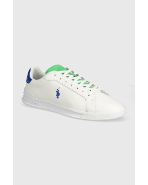 Polo Ralph Lauren sneakersy skórzane Hrt Crt II kolor biały 809931260003