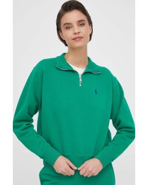 Polo Ralph Lauren bluza damska kolor zielony gładka