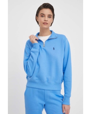 Polo Ralph Lauren bluza damska kolor niebieski gładka 211931067