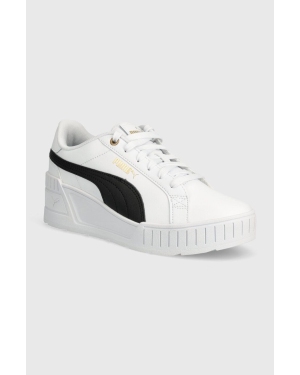 Puma sneakersy skórzane Karmen Wedge kolor biały 390985