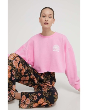 Roxy bluza damska kolor różowy z nadrukiem ARJFT04239