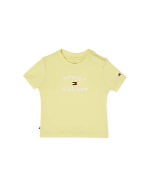 Tommy Hilfiger t-shirt niemowlęcy kolor żółty