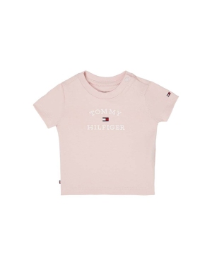 Tommy Hilfiger t-shirt niemowlęcy kolor różowy