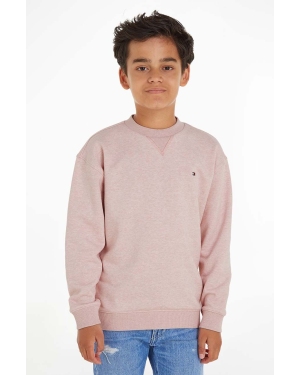 Tommy Hilfiger sweter dziecięcy kolor różowy lekki