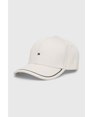 Tommy Hilfiger czapka z daszkiem bawełniana kolor biały z aplikacją AM0AM12304