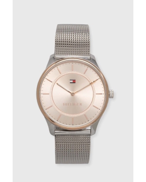 Tommy Hilfiger zegarek damski kolor srebrny