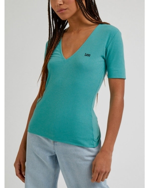 Lee T-Shirt L49FIP41 112333692 Zielony Slim Fit