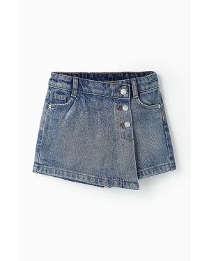 zippy szorty jeansowe dziecięce kolor niebieski z aplikacją regulowana talia