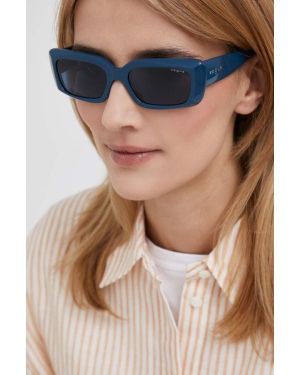 VOGUE okulary przeciwsłoneczne x Hailey Bieber damskie kolor granatowy