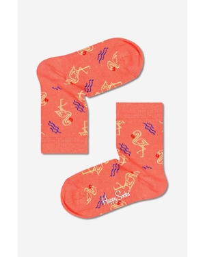Happy Socks skarpetki dziecięce kolor różowy Skarpetki dziecięce Happy Socks Flamingo KFAM01-2700