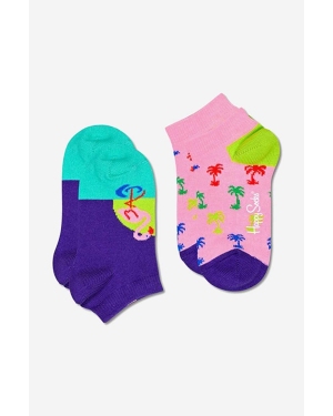 Happy Socks skarpetki dziecięce Flamingo Low 2-pack Skarpetki dziecięce Happy Socks 2-pak Flamingo Low KFLM02-3300