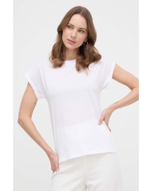 Marella t-shirt bawełniany damski kolor biały 2413941022200