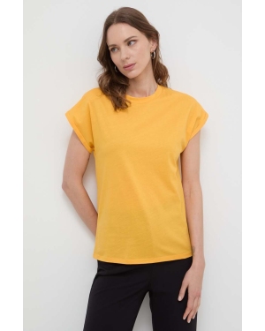 Marella t-shirt bawełniany damski kolor pomarańczowy 2413941022200