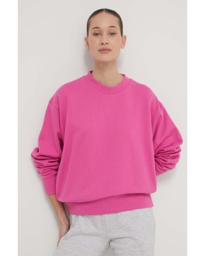 Superdry bluza bawełniana damska kolor różowy z aplikacją