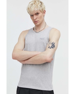 Superdry t-shirt bawełniany męski kolor szary