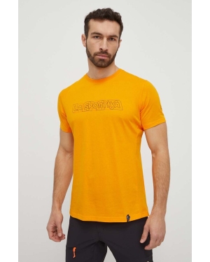 LA Sportiva t-shirt Outline męski kolor pomarańczowy z nadrukiem F28102102