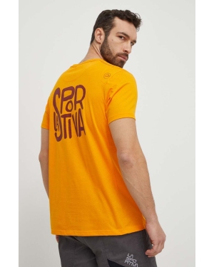 LA Sportiva t-shirt Back Logo męski kolor pomarańczowy z nadrukiem F04102102