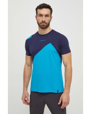 LA Sportiva t-shirt Dude męski kolor niebieski wzorzysty F24614643