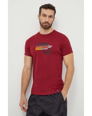LA Sportiva t-shirt Stripe Cube męski kolor bordowy z nadrukiem N98320320