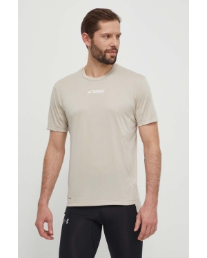 adidas TERREX t-shirt sportowy Multi kolor beżowy gładki IP4779