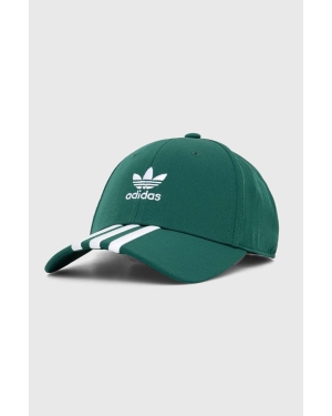 adidas Originals czapka z daszkiem kolor zielony z aplikacją IS1627