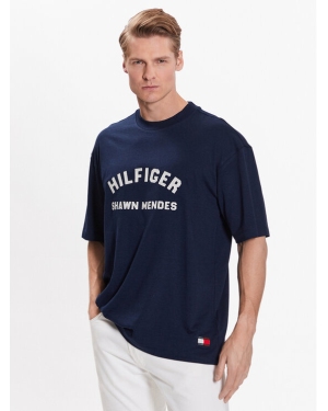 Tommy Hilfiger T-Shirt Archive MW0MW31189 Granatowy Relaxed Fit