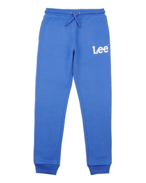 Lee Spodnie dresowe Wobbly Graphic LEE0011 Niebieski Regular Fit