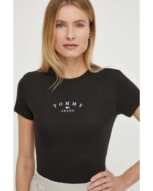 Tommy Jeans t-shirt damski kolor czarny DW0DW18140