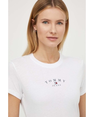 Tommy Jeans t-shirt damski kolor biały DW0DW18140