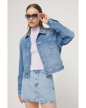 Tommy Jeans kurtka jeansowa damska kolor niebieski przejściowa