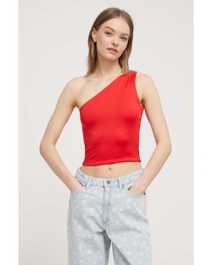 Tommy Jeans top damski kolor czerwony DW0DW17898