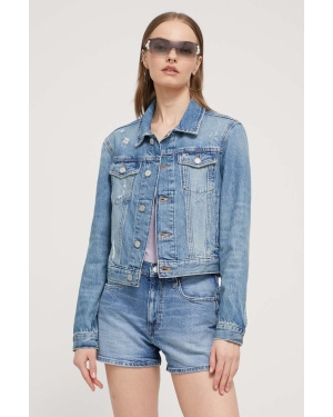 Tommy Jeans kurtka jeansowa damska kolor niebieski przejściowa DW0DW17660