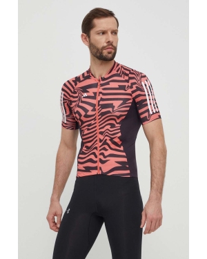 adidas Performance t-shirt rowerowy kolor czerwony wzorzysty IN4591