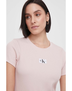 Calvin Klein Jeans t-shirt damski kolor różowy
