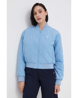Calvin Klein Jeans kurtka bomber damski kolor niebieski