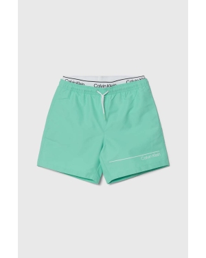 Calvin Klein Jeans szorty kąpielowe dziecięce kolor zielony