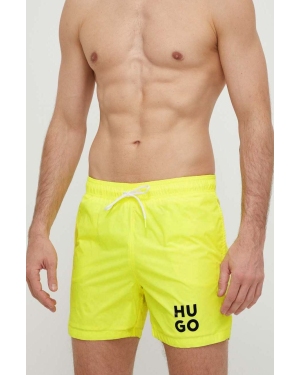 HUGO szorty kąpielowe kolor żółty 50510190