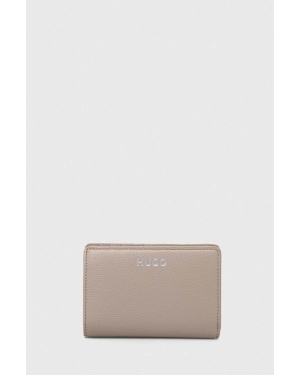 HUGO portfel damski kolor beżowy 50516918