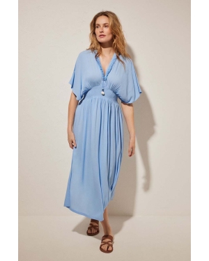women'secret sukienka plażowa PARADISE kolor niebieski 5547405