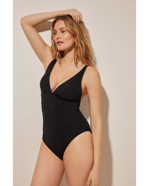 women'secret jednoczęściowy strój kąpielowy PERFECT FIT 1 kolor czarny lekko usztywniona miseczka 5527091