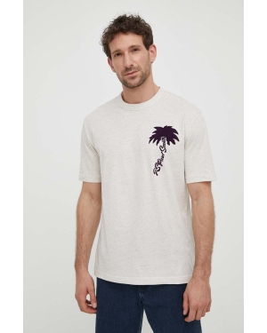 PS Paul Smith t-shirt męski kolor beżowy z nadrukiem